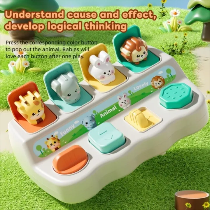 Surprise Switch Box Montessori Baby Pop Up Whack a Mole Toy for Sorting ...