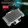 OUMERY Motorcycle Engine Cooling Radiator 85Ml Universal Silver Aluminum for 100Cc-250Cc Motorcycle Dirt Bike Atv. 