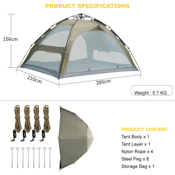 KingCamp%20Double%20Layer%20Large%20Camping%20Tent%20Compact%20Windproof%20Waterproof%20Lightweight%20UV%20Protection%20Easy%20Setup%20All%20Seasons%20Camping%20Tent%20-%20Image%204
