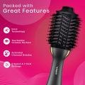 Hot Air Brush, VGR  professional , 3 IN 1 Hair Dryer and Volumizer Styler Straightening Comb Negative Ion Portable Hair Blow Dryer Brush By Base. 