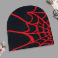 Mosbeha Dome Brimless Hat Spider Web Knitted Winter Hat Unisex Dome Cap for Cold Weather Cosplay Party Elastic Brimless Design with for Club. 