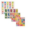 4in1 Nepali English Combo 3D Wooden Alphabets And Number Preschool Montessori Early Education Puzzle Board Nepali Ka Kha Ga  EK DUI TIN ABCD 1234 Number For Kids. 