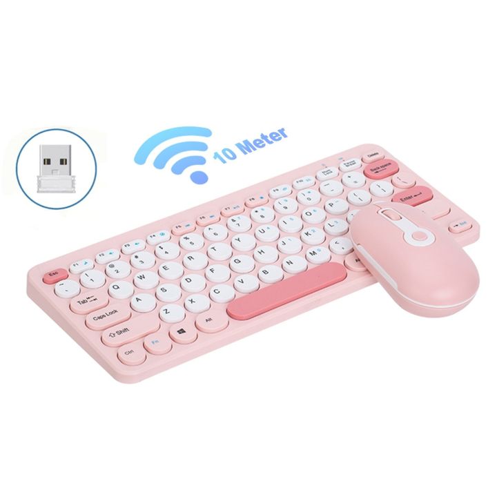 Wireless Keyboard and Mouse Combo 2.4G Ergonomic Compact Silent for Computer and Laptop