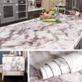 5M*60CM Kitchen Marble Sticker Oil Proof Waterproof Paper Back splash Sticker Roll Stove Cabinet Liner Decor Self Adhesive Wallpapers. 