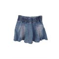 Girl Soft A-Line Pleated Jean Wash Skirts. 