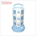 Power Socket 2500W -12 AC / 3 USB Vertical Stand Multi Plug For Home and Office Use. 