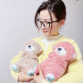 Breathing bear light-emitting small otter plush toys cute soothing companion lulled to sleep music otter dolls. 