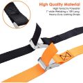 Lashing Straps Tie Down Straps with Zinc Alloy Cam Lock Buckle Up , for Cargo, Gear, Bikes & More (4 Pack). 