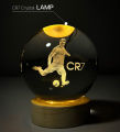 3D Decor Crystal Ball Night Light Starry Lamp LED Night Light Cr7 Cristiano Ronaldo. 