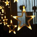 Decorative Stars Curtain String Light With 8 Flashing Mode - Led Lights For Decorations | Different Modes |. 