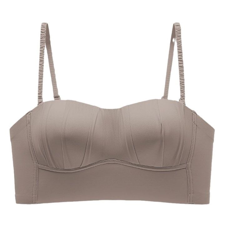 Strapless%20underwear%20women's%20bandeau%20wrap%20big%20show%20small%20anti-light%20and%20traceless%20underwire%20summer%20thin%20bra%20-%20Image%205