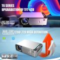 T6 1080P LED Projector with 3500 Lumens Brightness, 1280×720 HD Resolution, Portable Home Theater Projector with Optional Android 7.1, USB/HDMI/VGA/AV Multi-Interface – Perfect for Movies, and Presentations. 
