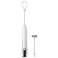 OUMERY Handheld Milk Frother, USB Rechargeable Milk Frother, Mini Milk Frother, 3-Speed Adjustable for Eggs and Milk. 