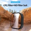 TELESIN 4-Pack Lens Filter CPL ND8 ND16 ND32 Compatible for GoPro Hero 12 Hero 11 Hero 10 Hero 9 Black, Neutral Density and Polarizing Lens Filter Kit Lens Protector for Go Pro 12 11 10 9 Accessories. 