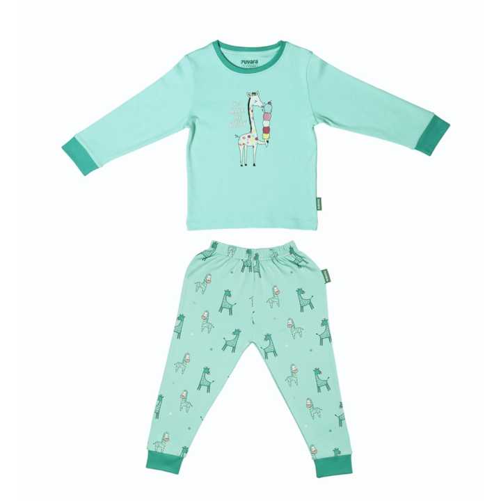 Full Sleeve Cotton Co-ord Set By Zuvara - Sweet Giraffe