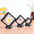 Square 3D Floating Jewelry Display Frame Holder Box Case w/ Stand Mystic. 
