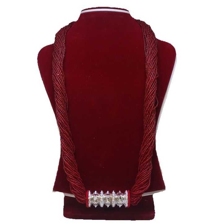 Pure Silver Tilhari With Red Pote