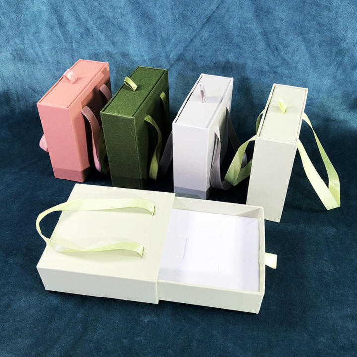 4 Colors Handheld Drawer Jewelry Carton Shaking Does Not Slip Off Composite Material Light Luxury Jewelry Box Earring Jewelry