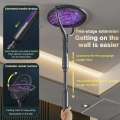 3 in1 Electric Bat Rotary Pest Control Stick Indoor and Outdoor Hand-held Mosquito Swatter with Telescopic Rod. 