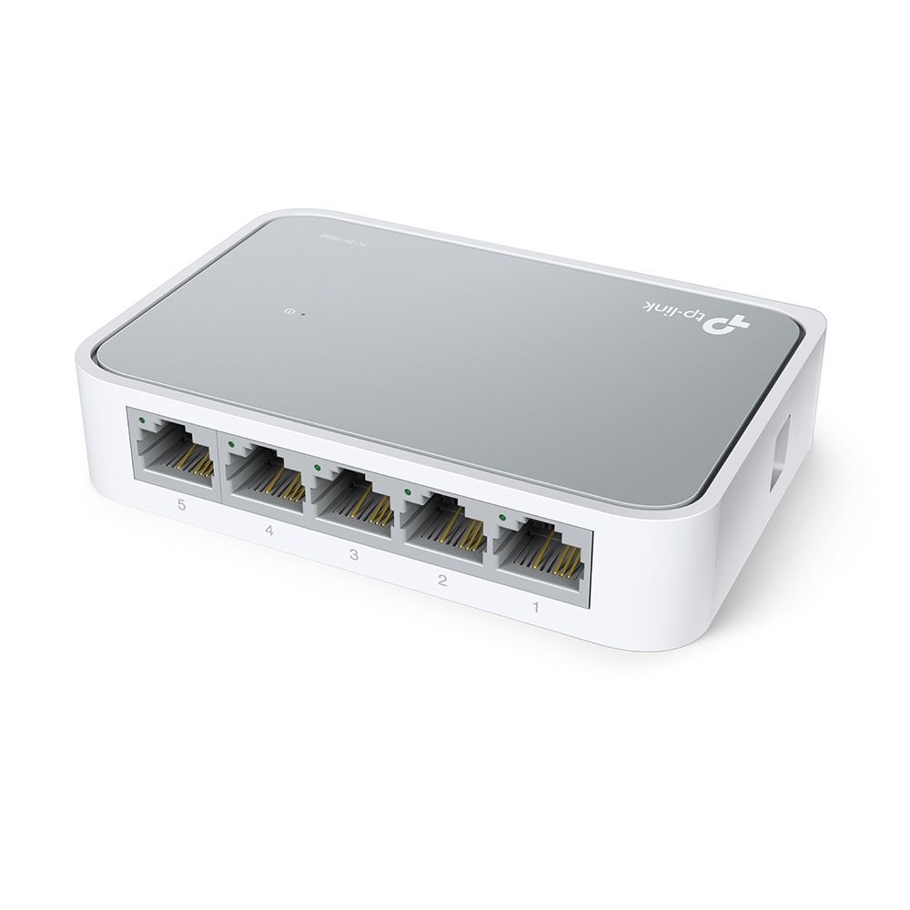 TP-Link 5 Port 10/100 Mbps Fast Ethernet Switch | Desktop Ethernet Splitter | Ethernet Hub | Plug & Play | Fanless Quiet | Desktop Design | Green Technology | Unmanaged (TL-SF1005D),White
