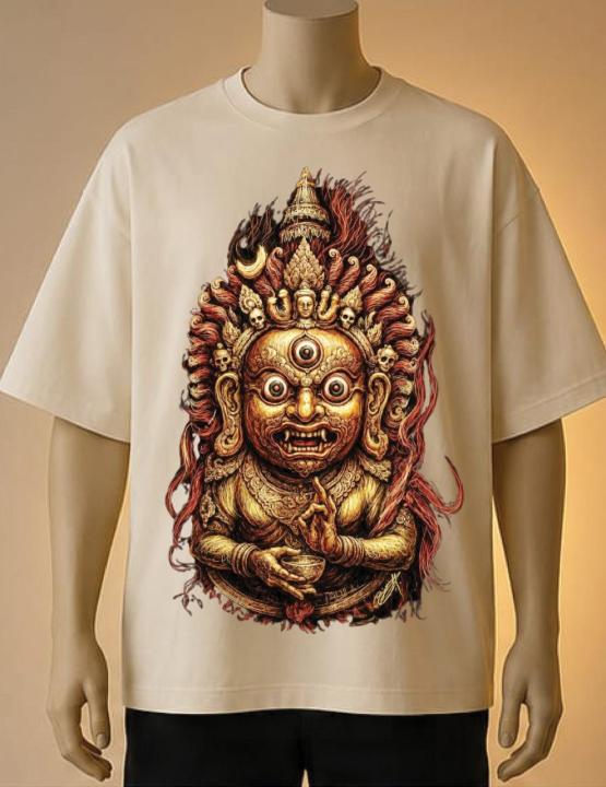 Hayangriv%20Bhairav%20Graphic%20%7C%20Printed%20T-Shirt%20%7C%20White,%20Maroon,%20Cream,black,brown,blue%20-%20Image%203