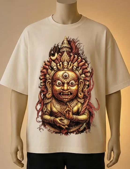 Hayangriv%20Bhairav%20Graphic%20%7C%20Printed%20T-Shirt%20%7C%20White,%20Maroon,%20Cream,black,brown,blue%20-%20Image%203