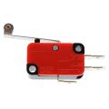 fasdaga 2X Mini Limit Switch Long Hinge Roller Lever Arm SPDT Snap Action LOT - Red and Black. 
