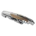 3 in 1 Function Stainless Wood Handle Wine Opener Bottle Opener and Foil CutterWaiters Corkscrew Fit for HomeBarParty with Gift Box. 