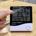 Digital Room Thermometer Digital Humidity Room Temperature Meter Weather Station Clock LCD HTC-2. 