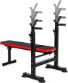Adjustable Folding Fitness Barbell Rack and Weight Bench for Home Gym, Strength Training Bench  Gym Bench. 