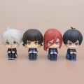 Blue Lock Anime Yoichi Isagi, Seishiro Nagi, Meguru Bachira, Hyoma Chigiri Look Up Figures. 
