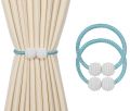 1Pair Round Pearl Polyester & Magnet Curtain Drapery Holdbacks Binding Tie Band Tiebacks - Curtains Tie Bands. 