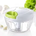 Japanese Blades Manual Crank Chop Food Processor - All-in-One Hand-Held Chopper - Hand Coppers For Kitchen Use. 
