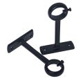 Ceiling Mounted Curtain Rod Brackets, Heavy Duty Ceiling Bracket for 1 Inch Curtain Rod Holder(Set of 2, Black). 