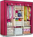 ( Colors May Vary )  Folding Wardrobe For Clothes, Collapsible Almirah With Plastic Pipe, Folding Wardrobe Organizer, Cloth Daraz. 