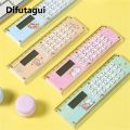 Difutagui 2025 New Ruler Calculator 8 Digits Professional Clear Screen Electronic Calculator Lightweight Electronic Calculator Office Supplies. 