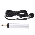 Mini portable wired electret microphone for musical instruments. 