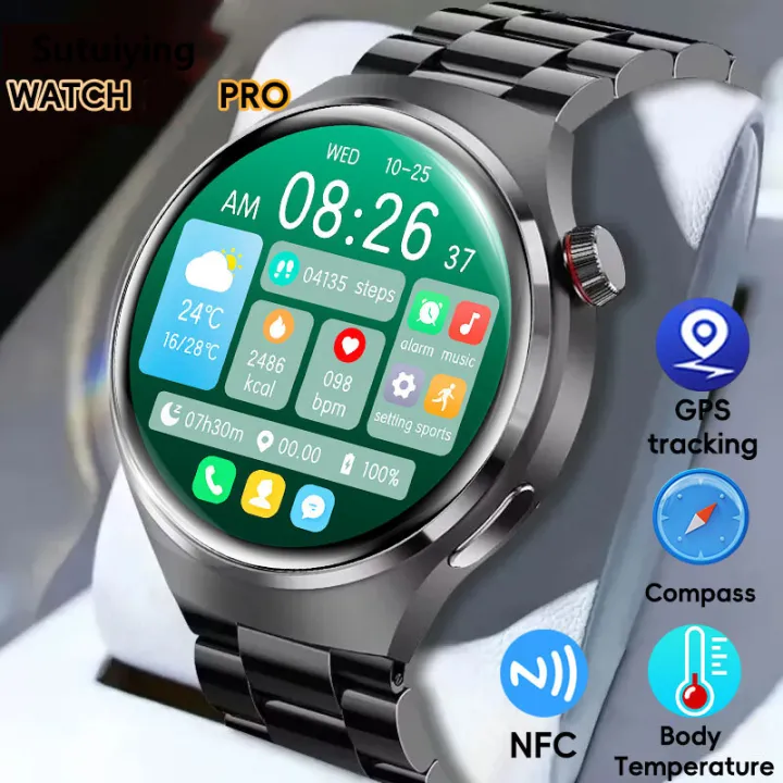 Sutuiying%202025%20New%20GT%20Series%204%20Pro%20Smart%20Watch%20Men%20AMOLED%20HD%20Screen%20Bluetooth%20Hot%20Selling%20Call%20GPS%20NFC%20Heart%20rate%20Waterproof%20Smart%20Watch%20For%20HUAWEI%20-%20Image%203