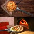 FORIDE Turning Pizza Peel with 8 inch Aluminum Round Pizza Paddle, 23.6 inch Overall, Outdoor Pizza Oven Accessories. 