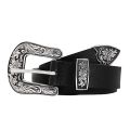 Leather Single Brass Buckle Belt Women - Formal & Casual Wear, Adjustable Size. 