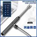 USB Rechargeable Lighter, Rechargeable Electric Gas Lighter Plasma Flameless Windproof USB Lighter 360° Flexible Neck Arc to Light Puja Lamps, Gas Stove, Candles. 