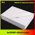A4 15sheets White Xuan Rice Self-adhesive Paper Matte Surface Painting And Art Writting Printable By Inkjet And Laser. 