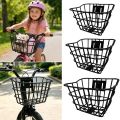 High Quality Easy To Install Bicycle Rear Basket Metal Fixed Durable Bike Rear Basket Adjustable Black Backpack Storage Children's Folding Bike Accessories. 