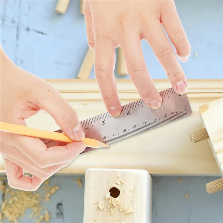 NCANRUI%203Pcs%20Cork%20Backed%20Ruler,6%20Inch%20Metal%20Ruler,Non%20Slip%20Metal%20Ruler%20with%20Cork%20Backing,%20Straight%20Edge%20Ruler%20for%20Office%20School%20-%20Image%205