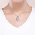 Aurora Premium Galaxy Moon Necklace  For women. 