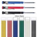 New 2.8mm Mechanical Pencil Deep Hole Marking Long Head Solid Carpenter Pencil Built-in Sharpener Metal Woodworking Marking Tool Woodworking Construction. 