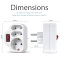 European Electrical Sockets with Switch EU Plug. 