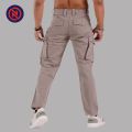 Nepster Mud Grey Solid Premium Cotton Box Zipper Cross Cargo Pant For Men - Fashion | Cargo Pants For Men | Men's Wear |. 