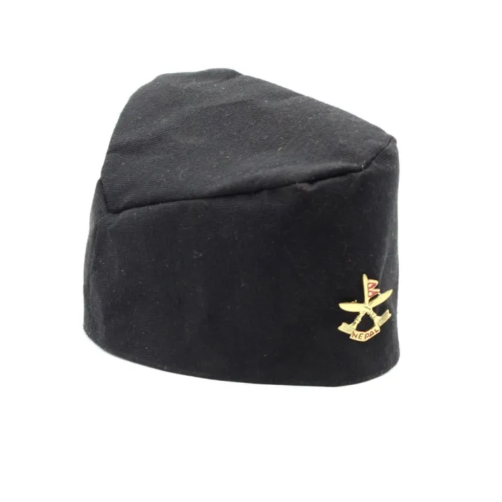 Black%20Solid%20Nepali%20Topi/Hat%20With%20Badge%20For%20Men%20-%20Image%203