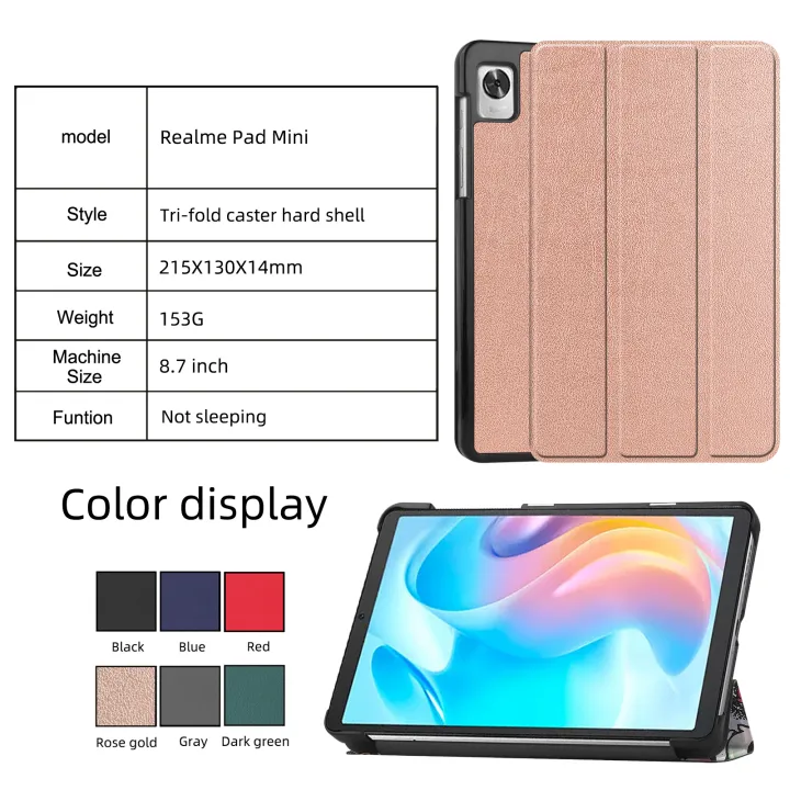 Realme%20Pad%20mini%208.7"%202022%20Tablet%20Flip%20Case%20Realme%20Pad%20mini%20Wi-Fi%20Case%20OPPO%20Realme%20Pad%20mini%204G%20LTE%20Cases%20PU%20Leather%20Stand%20Solid%20Color%20Cover%20-%20Image%203